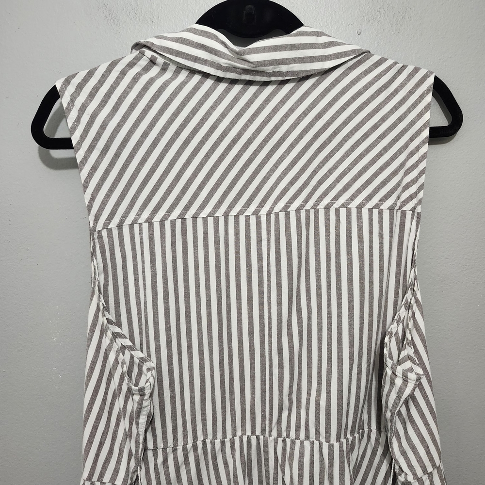 torrid Cotton Tan And Cream Striped Sleeveless Dress Size 3X With Pockets - Picture 8 of 9